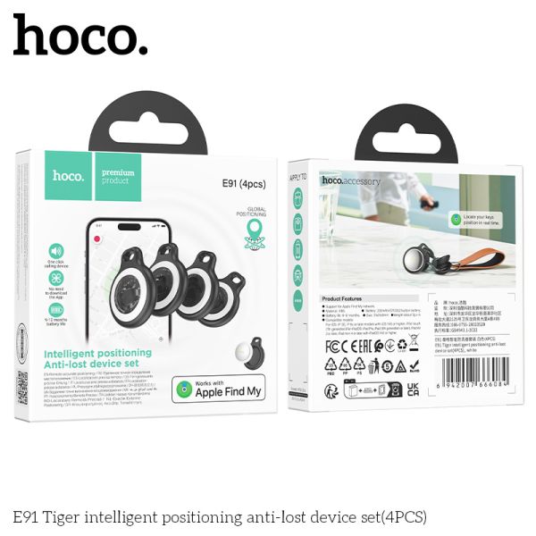 Hoco E91 Tiger intelligent positioning anti-lost device set(4PCS)