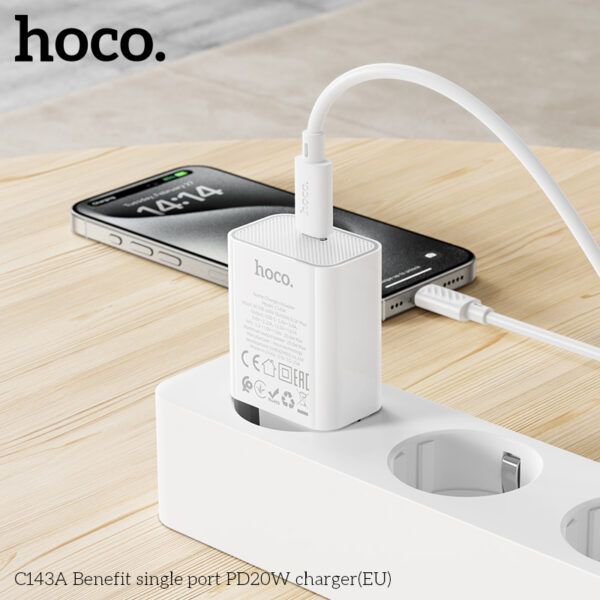 Hoco C143A Benefit single port PD20W charger(EU)