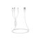 Cable 2E USB 3 in 1 Micro/Lightning/Type C, 5V/2.4A, White,1.2m