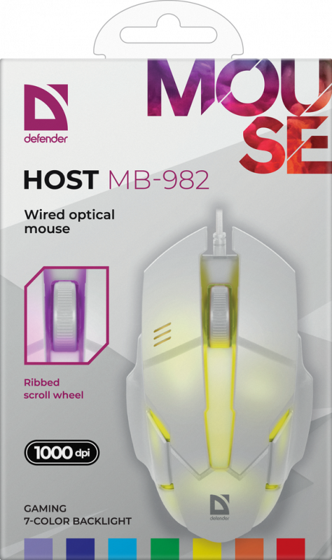 Defender Host MB-982 7colors,1000dpi,white