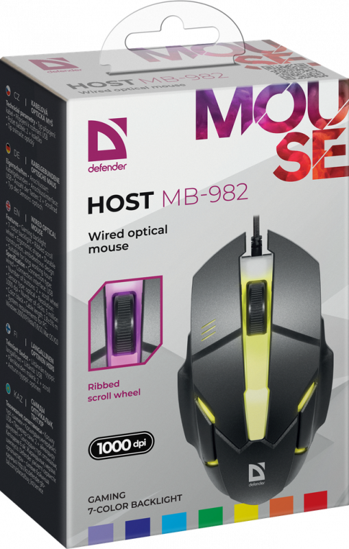Defender Host MB-982 7 colors,1000DPI