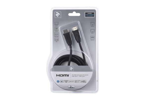 2Е Cable HDMI 2.0 (AM/AM), Molding Type, 2m, black
