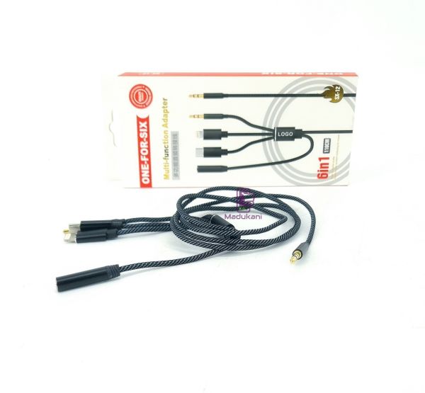 6 In 1  Multifunctional Mobile Phone Audio Adapter Splitter