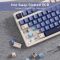 Royal Kludge RK S85 RGB Mechanical Keyboard, Cloud switch, Hot Swappable, Wireless, Type-C, Bluetooth, 2.4GHz, Horizon Blue