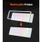 Royal Kludge RK G68 RGB Mechanical Keyboard, Red switch, Hot Swappable, Wireless, USB Type-C, 2.4 GHz, Bluetooth, White