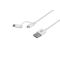 2E Cable  USB to Micro + Type C, 5V/2.4A, White,1m