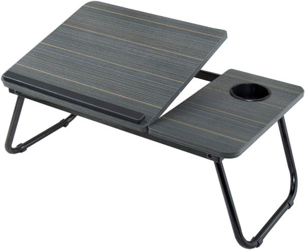Black Laptop Desk MDF Folding Low Table Center