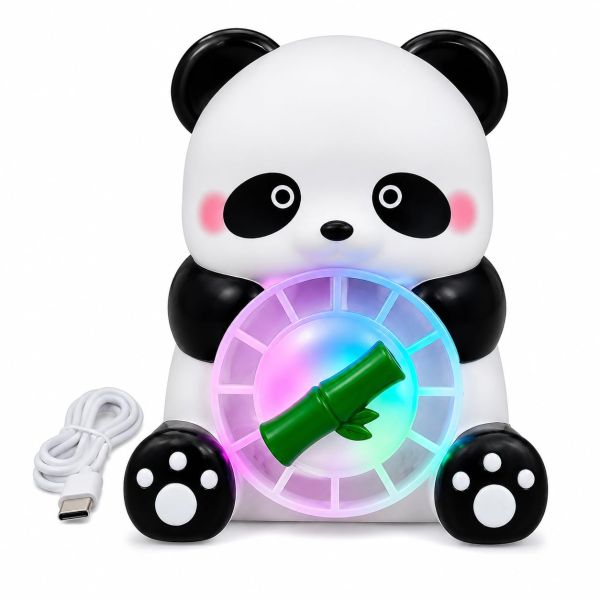 Panda Night Lamp with Mini RGB Fan