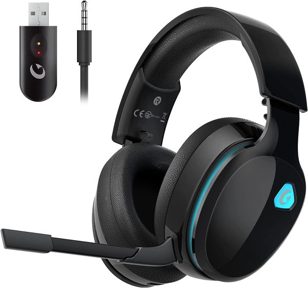 Gtheos 2.4GHz Wireless Gaming Headphones Black