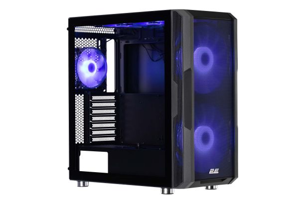 2E GAMING Computer case CONTEGO NEO (GW05) MidT,EATX, 2xUSB2.0,2xUSB3.0,2x200 mm ARGB,3x120mm ARGB,TG (side panel),without PSU,black
