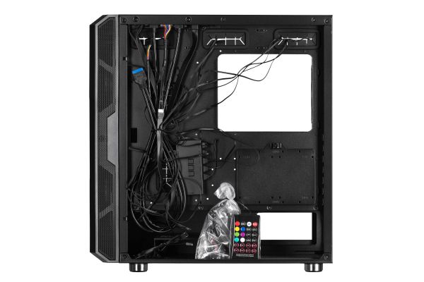2E GAMING Computer case CONTEGO NEO (GW05) MidT,EATX, 2xUSB2.0,2xUSB3.0,2x200 mm ARGB,3x120mm ARGB,TG (side panel),without PSU,black