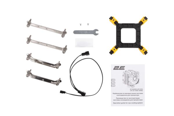 2E GAMING CPU cooler Air Cool AC120D6-ARGB, LGA1700, 1366, 1200, 115x,  AM5, AM4, AM3, AM3+, AM2, AM2+, FM2, FM1, 4pin PWM, 3pin +5VARGB, TDP 200W