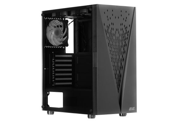 2E GAMING Computer case  GALAXY (G2055) MidT, 2xUSB2.0,1xUSB3.0, 3x120mm ARGB+strip,TG (side panel),without PSU,black