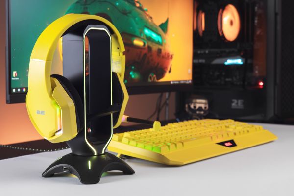 2E GAMING Headset HG315, 7.1, USB-A, RGB, 2m, yellow