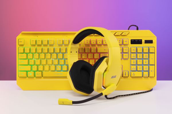 2E GAMING Headset HG315, 7.1, USB-A, RGB, 2m, yellow