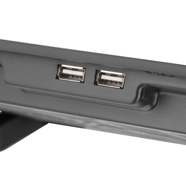 2E GAMING Laptop stand CPG-003, up to 15.6", 2xUSB-A, Blue LED, black