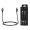 2E Сable USB-C > USB-C charge/data, 1m, 60W Type-C, Glow, black