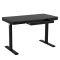 2E Computer table CE218B-MOTORIZED, height adjustment, electric motor 220V, (USB-A/USB-C), 72/120х118x60cm, black