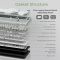 Royal Kludge RK R98PRO-SK-XW RGB Mechanical Keyboard, Beige Switch, Hot Swappable, Wired, Sky Cyan