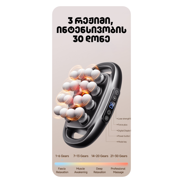 Massager ALLX AXM-524G, Massager, Black
