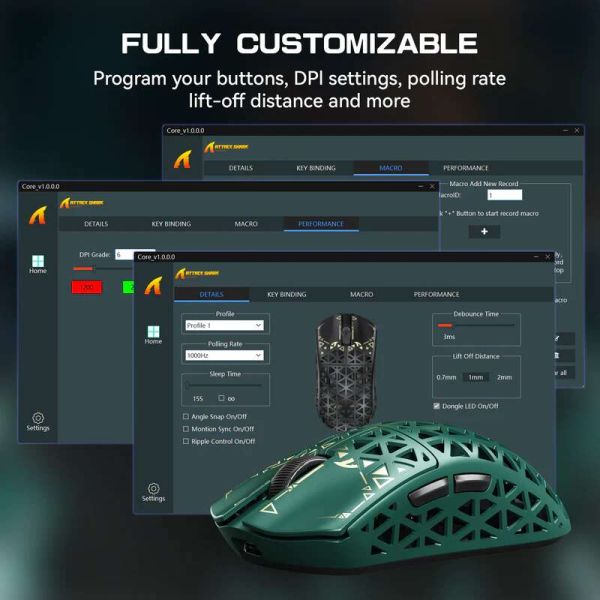 Attack shark R5 Ultra Green