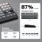 Keyboard: AULA F87 PRO V2 Tri-Mode RGB Mechanical Keyboard Black/Gradient Grey (Gray Wood Switch V4)