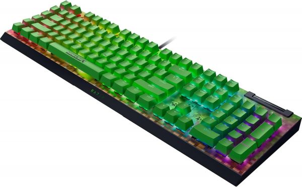 Razer Keyboard mechanical BlackWidow V4 X, 110key, Green Switch, USB-A, EN, RGB, Minecraft Ed.