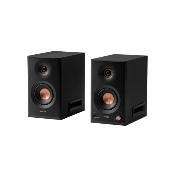 Edifier MR5, 110W, XLR, 6.35 mm TRS, RCA, AUX, Tri-amped Powered Studio Monitor Speakers, Black