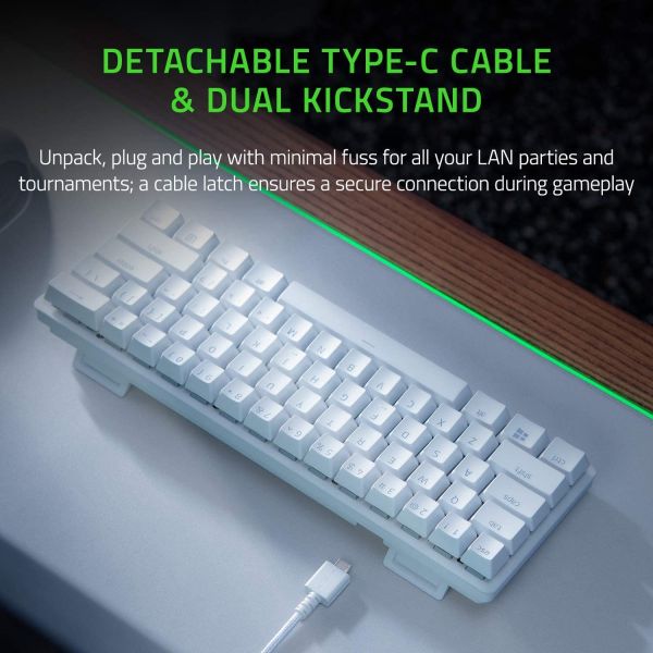Razer Gaming Keyboard Huntsman Mini Mercury Ed. Red Switch USB RU RGB, White