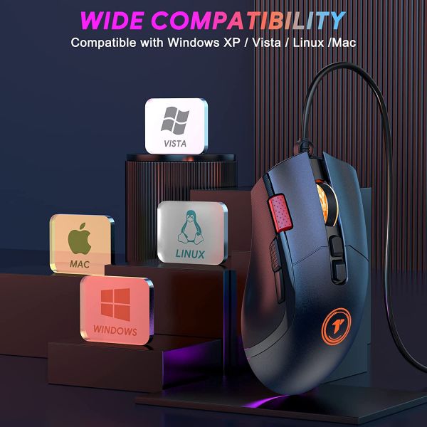 TECURS Wired Gaming Mouse
