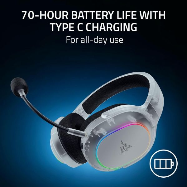 Razer Gaming Headset Barracuda X Chroma, BT/WL, RGB, Phantom White Ed.