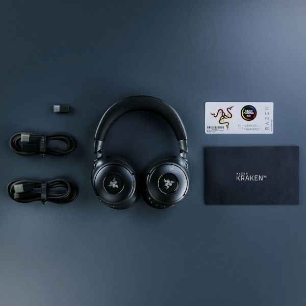 Razer Gaming Headset Kraken V4, USB-A/WL/BT, RGB, black