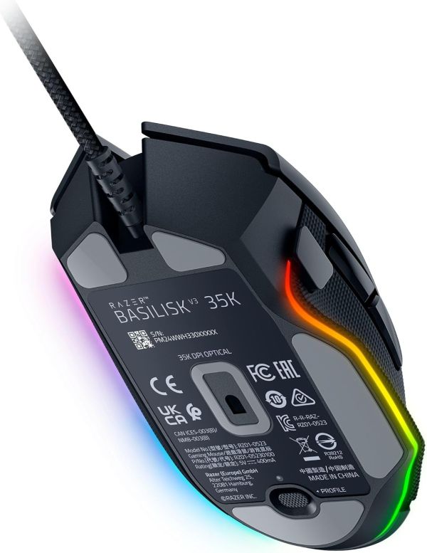 Razer Mouse Basilisk V3 35K, RGB, USB-A, black
