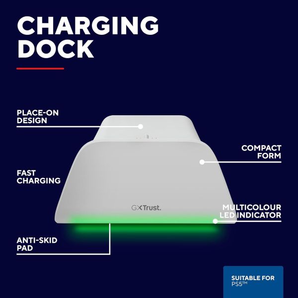 GXT255W CHARGE STAND PS5 WHITE