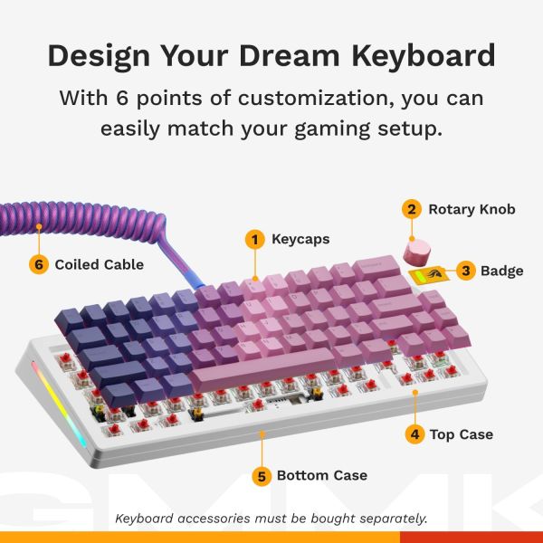 GLORIOUS GMMK 3 HE 65% Magnetic Keyboard (White)