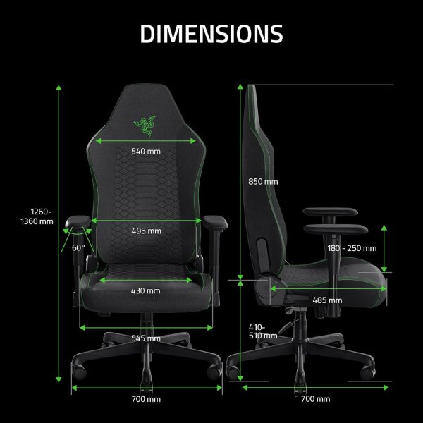 Razer chair Iskur V2 X EPU Leather, 4D-Armrests, black