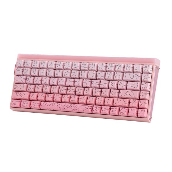 Keyboard: AULA HERO 84 RGB Wired Gaming Keyboard side-engraved keycaps Gradient Pink (Dragon King Magnetic Switch)