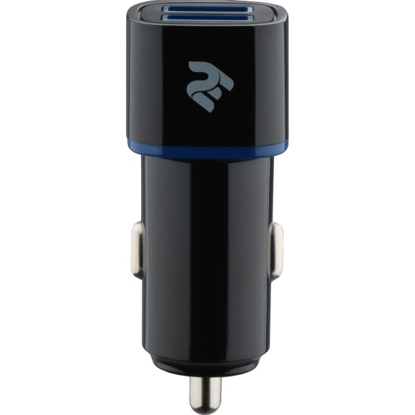 2E Car Charger Dual USB 2.4A&2.4A, black