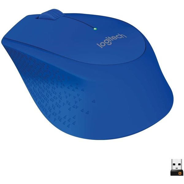 M280 Logitech Wireless Mouse BLUE- DPI (Min/Max) 1000± Smooth optical tracking (23.1mm x 18.7mm x 6.1 mm) L910-004290