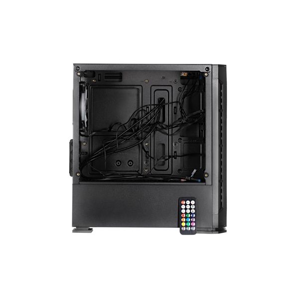 2E GAMING Computer case CALLEO (GB700) MiniT, Micro ATX,Mini ITX,2xUSB2.0,1xUSB3.0,4x120mm ARGB, TG (side panel), without PSU, black