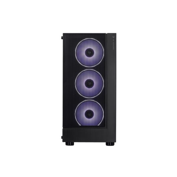 2E GAMING Computer case VIRTUS (G3301) MidT, 2xUSB2.0,1xUSB3.0, 3x120mm ARGB,TG (side panel),without PSU,black