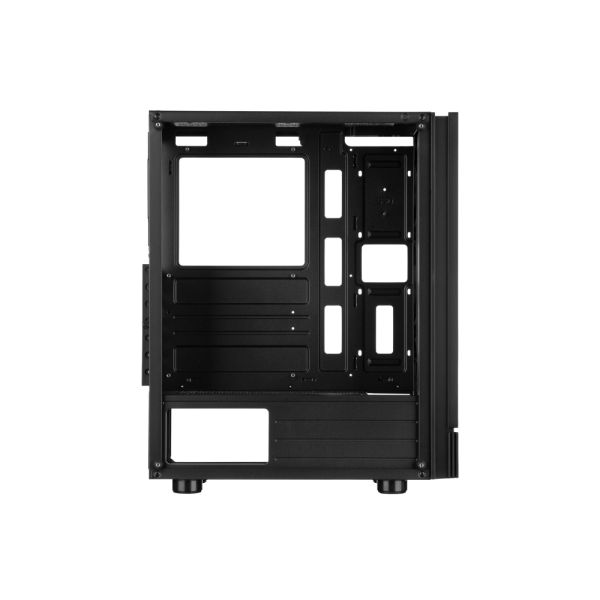 2E GAMING Computer case VIRTUS (G3301) MidT, 2xUSB2.0,1xUSB3.0, 3x120mm ARGB,TG (side panel),without PSU,black
