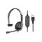 2E PC headset mono On-ear CH12 USB, omni-mic, 2m, black