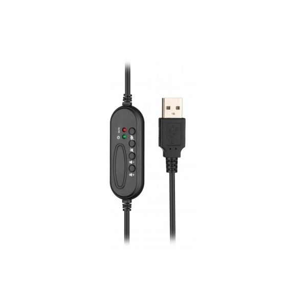 2E PC headset mono On-ear CH12 USB, omni-mic, 2m, black