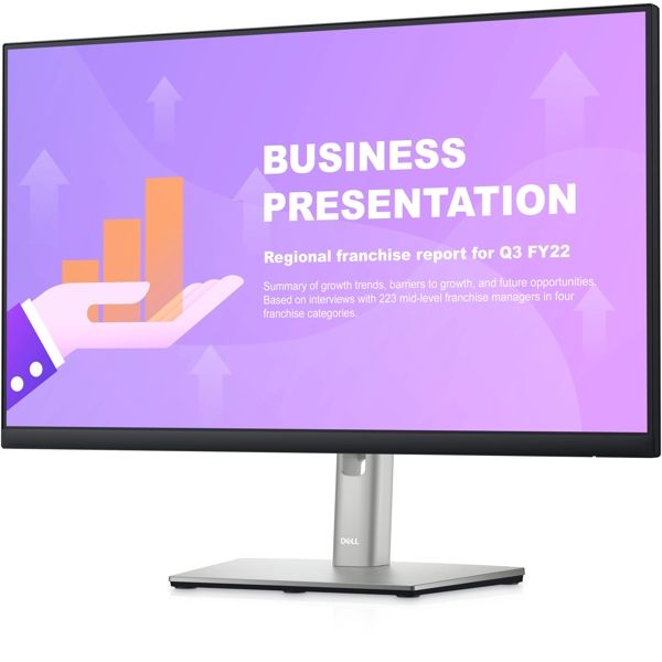 Monitor DELL 23.8" P2422HE USB-C HUB, D-Sub, HDMI, DP, USB-C, RJ-45, IPS, Pivot, 1920x1080, 60Hz