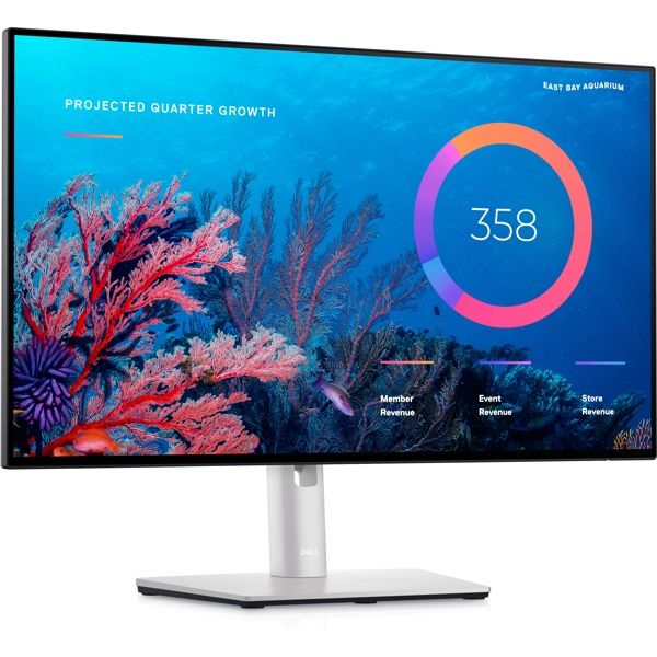 Monitor DELL 24" U2422HE USB-C HUB, HDMI, 2xDP, USB-C, RJ-45, IPS, sRGB 100%, Pivot, 1920x1080, 60Hz