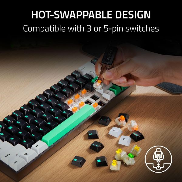 Razer Reclusa X Mini 65% Hot-Swappable Mechanical Gaming Keyboard