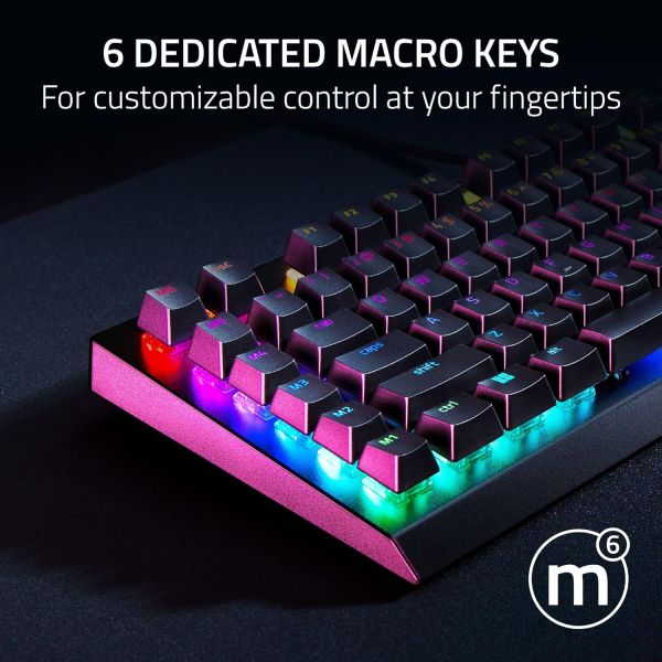 Razer Keyboard mechanical BlackWidow V4 X, 110key, Green Switch, USB-A, EN, RGB, black