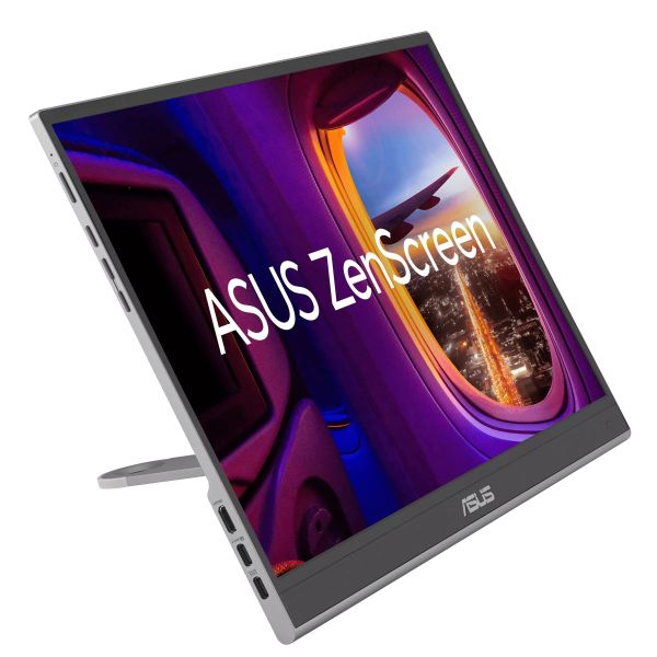 Asus Monitor portable 15.6" ZenScreen MQ16AHE mHDMI, USB-C, OLED, 1ms, DCI-P3 100%, HDR10, Cover