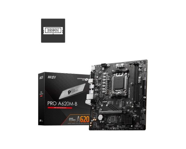 MSI Motherboard PRO A620M-B sAM5 A620 2xDDR5 M.2 HDMI D-Sub mATX